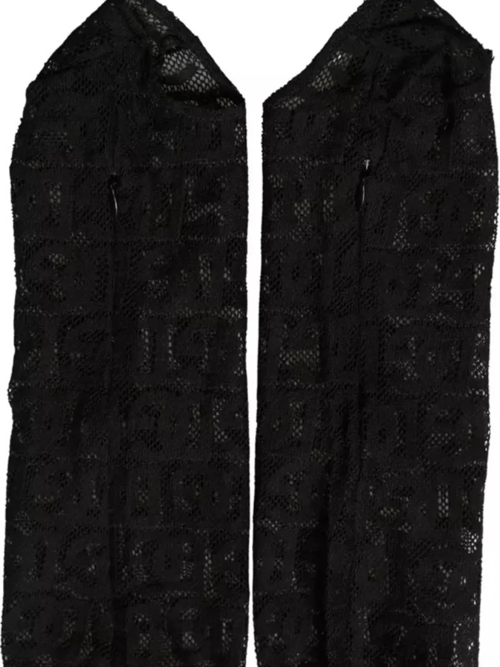 NWT Dolce & Gabbana Black DG Logo Sheer Nylon Thigh High Socks Size SP,S